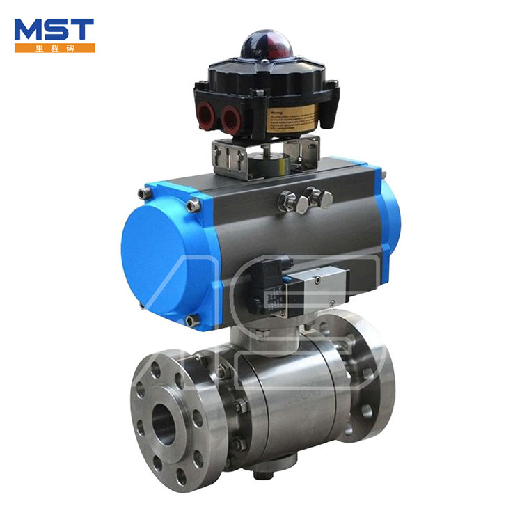 Electric ball valve at globe valve area