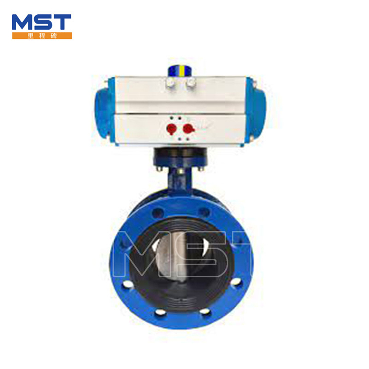 Pneumatik na Actuator Flange Butterfly Valve