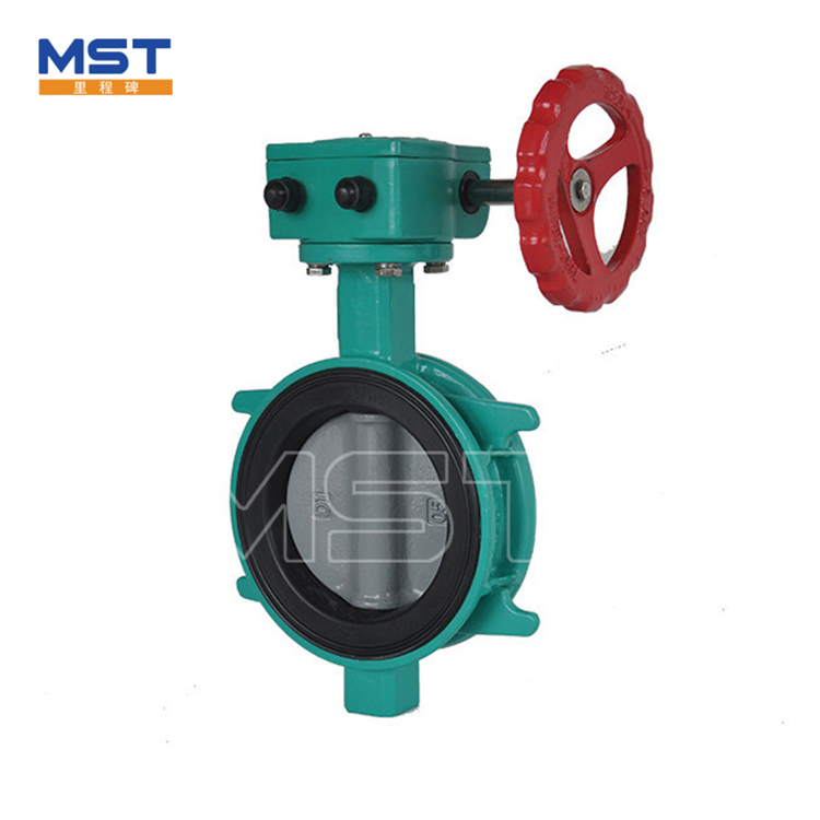 Wafer Style Butterfly Valve na may Gear Operator